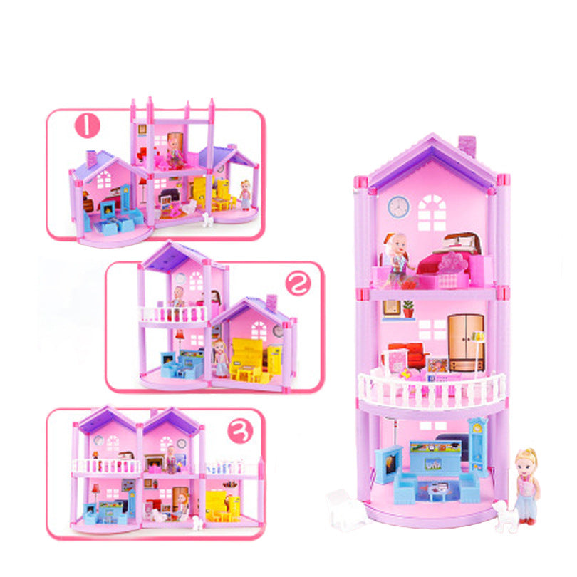 Doll House Villa DIY Assembled House CreativeRino