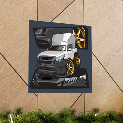 Sporty Car Matte Square Poster - Perfect for Car Enthusiasts and Home Decor - CreativeRino