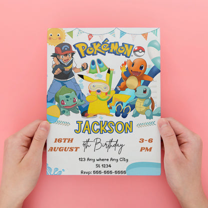 Pokemon Birthday Invitation Template - CreativeRino