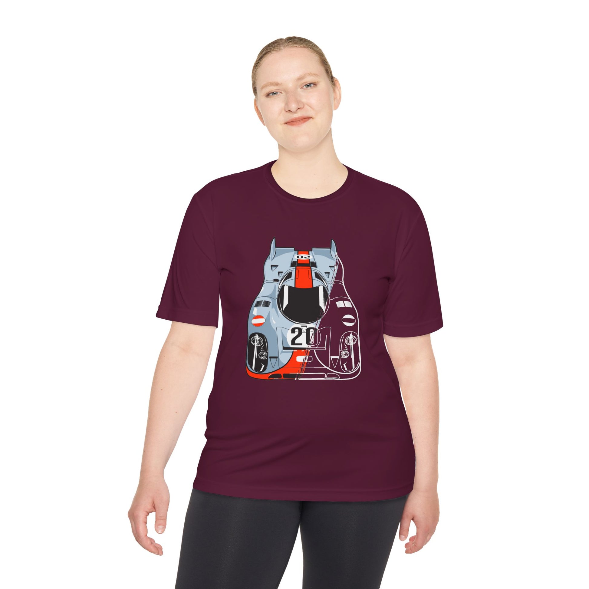 Racing Graphic Moisture Wicking Tee - Unisex Sportswear for Car Enthusiasts - CreativeRino