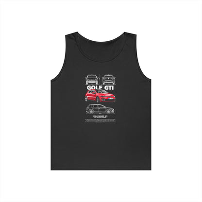 Volkswagen Golf GTI Unisex Heavy Cotton Tank Top - Perfect T-shirt for Car Enthusiasts - CreativeRino