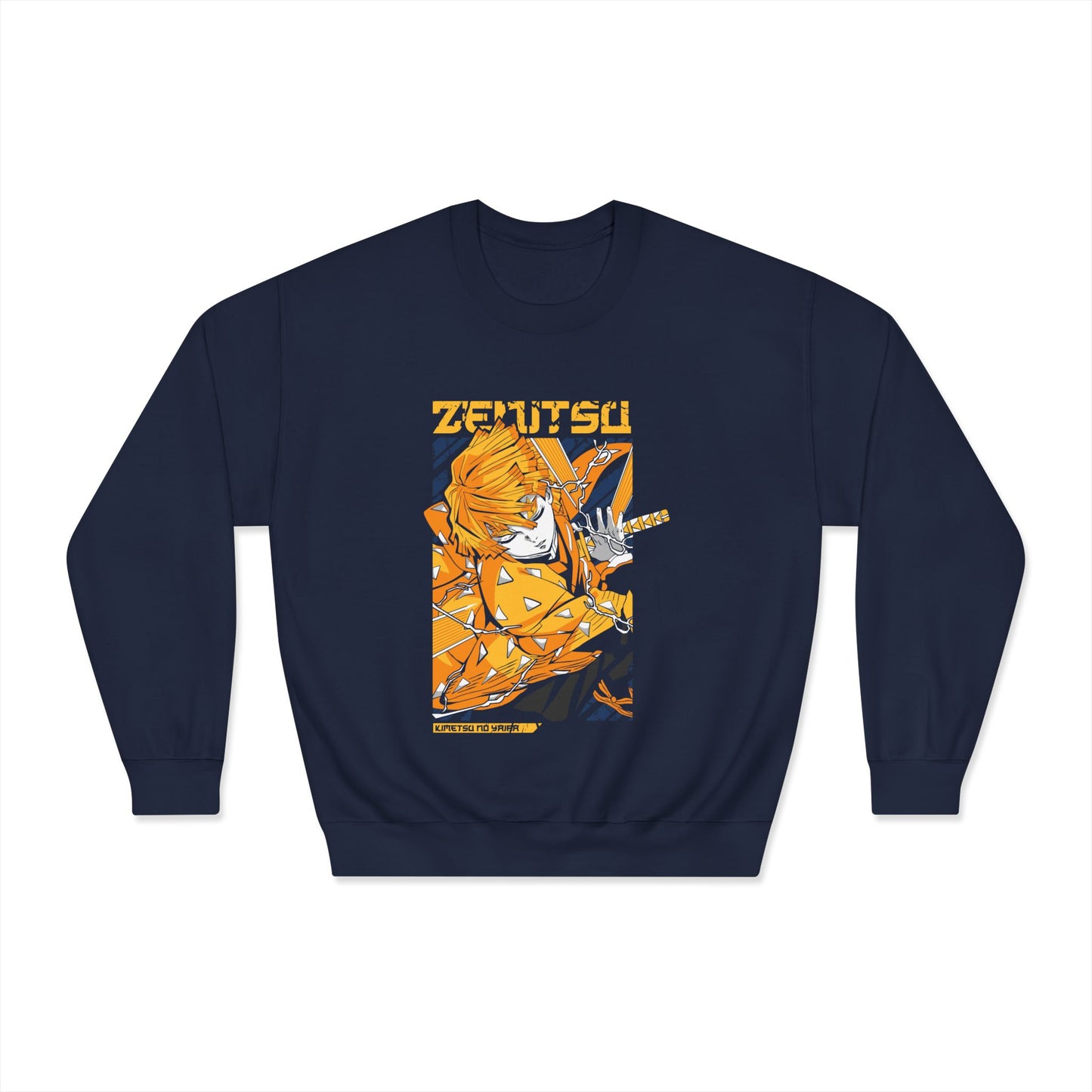 Zenitsu Agatsuma Anime Unisex Crewneck Sweatshirt - Demon Slayer Perfect for Fans - CreativeRino