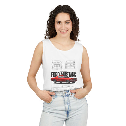 Ford Mustang Fastback 1965 Unisex Tank Top – Classic Car Lover Gift - CreativeRino