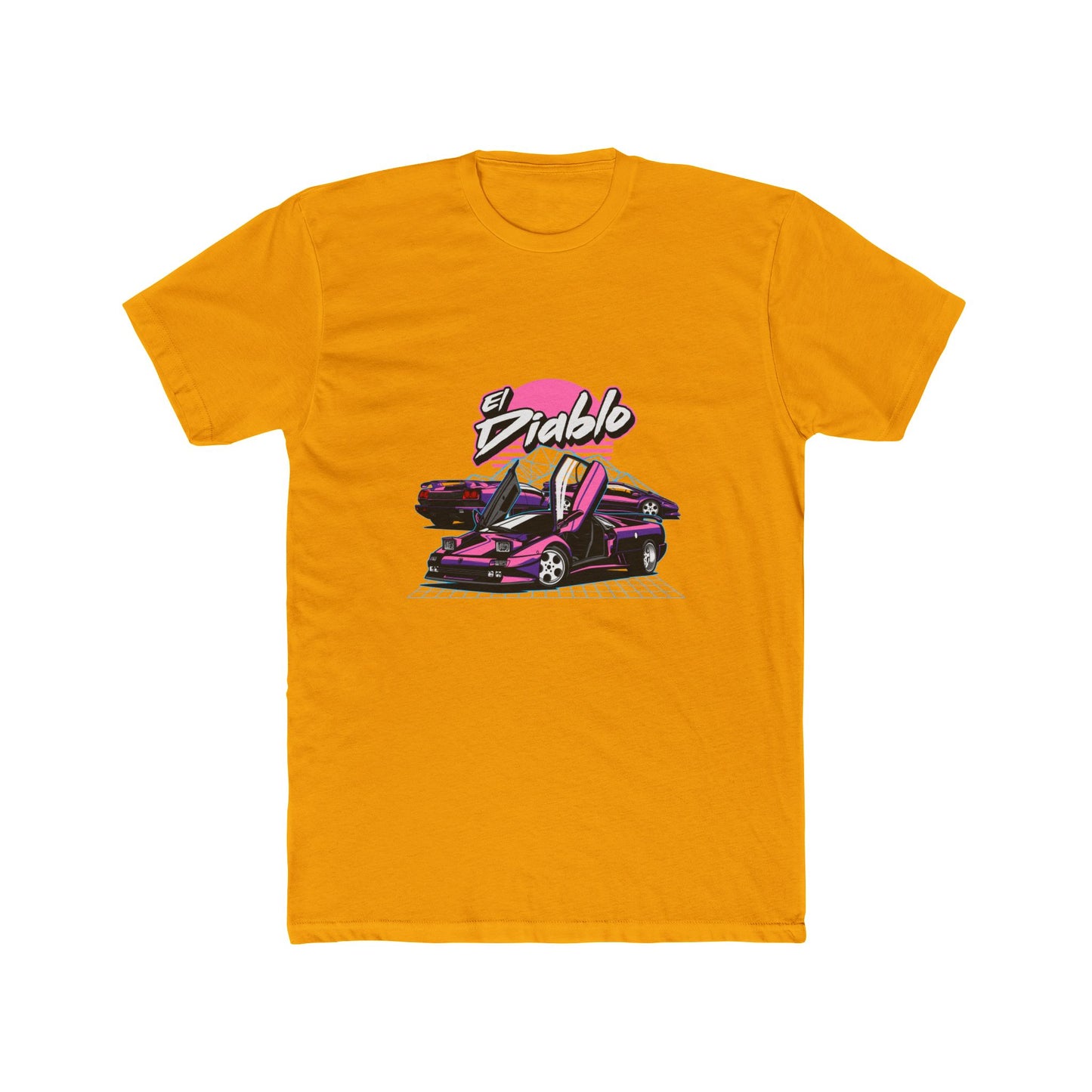 El Diablo Vintage Car Unisex Cotton Crew Tee - CreativeRino