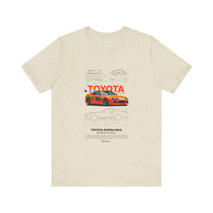 Toyota Supra MK4 Unisex Jersey Tee - Car Enthusiast Graphic Shirt - CreativeRino