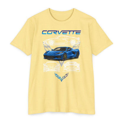 Corvette Graphic Unisex T-Shirt – Bold Racing T-shirt Design for Car Enthusiasts - CreativeRino