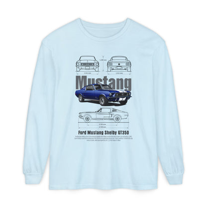 Ford Mustang Shelby GT350 Long Sleeve T-Shirt - Classic Car Lover's Apparel - CreativeRino