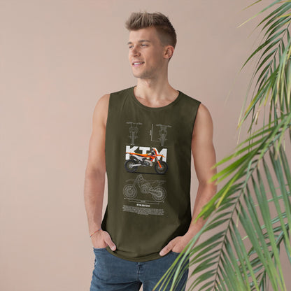 KTM 250 EXC Motorcycle Unisex Tank Top - Perfect for Riders and Outdoor Enthusiasts - CreativeRino