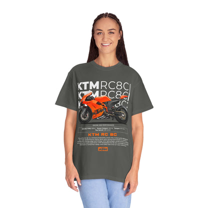 KTM RC 8C Unisex Garment-Dyed T-Shirt - Perfect for Motorcycle Enthusiasts - CreativeRino