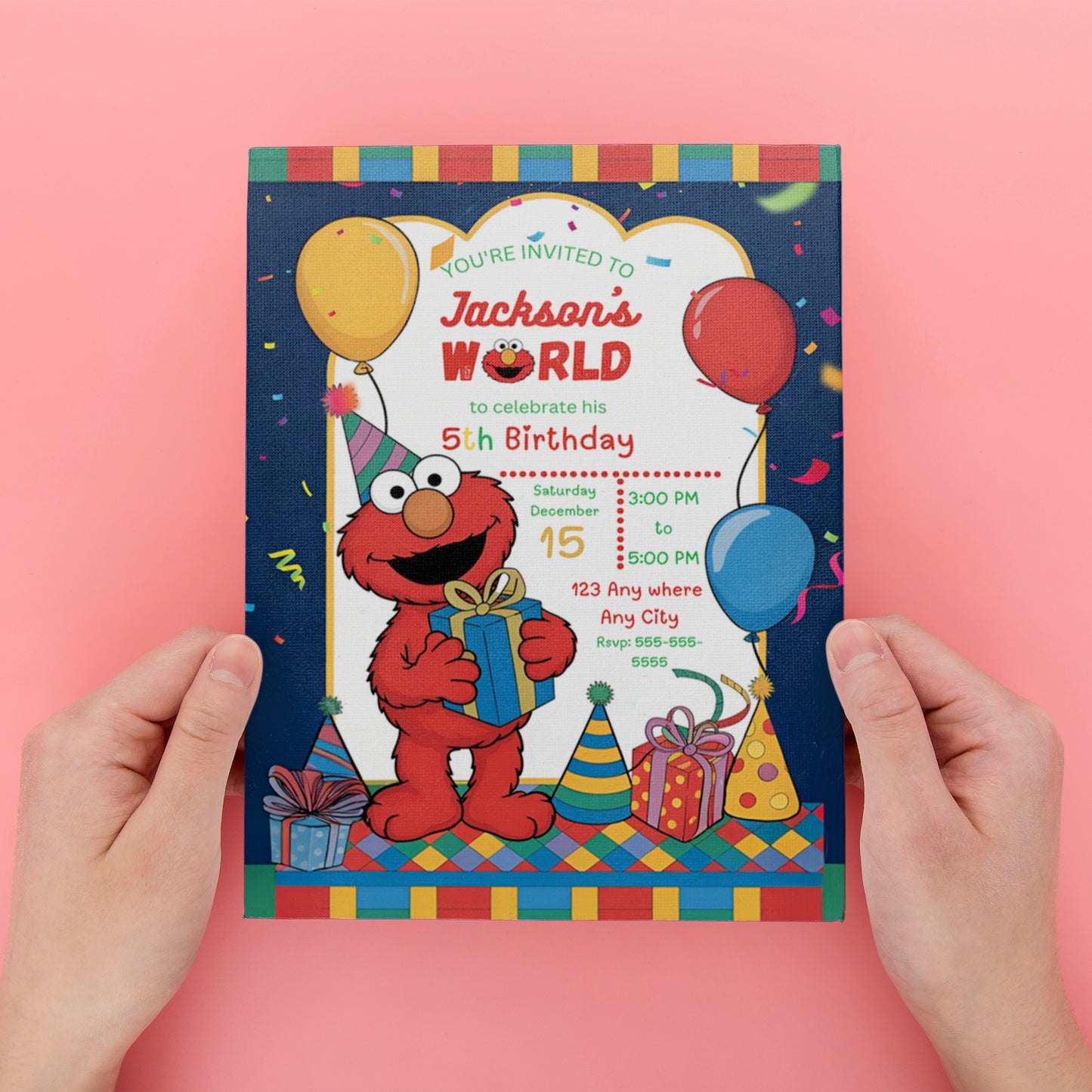 Sesame Street Birthday Invitation Template - CreativeRino