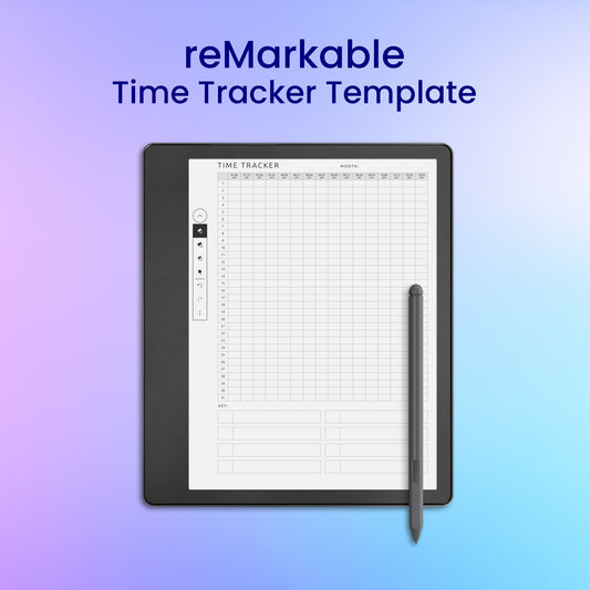 reMarkable 2 Time Tracker Template Planner Template