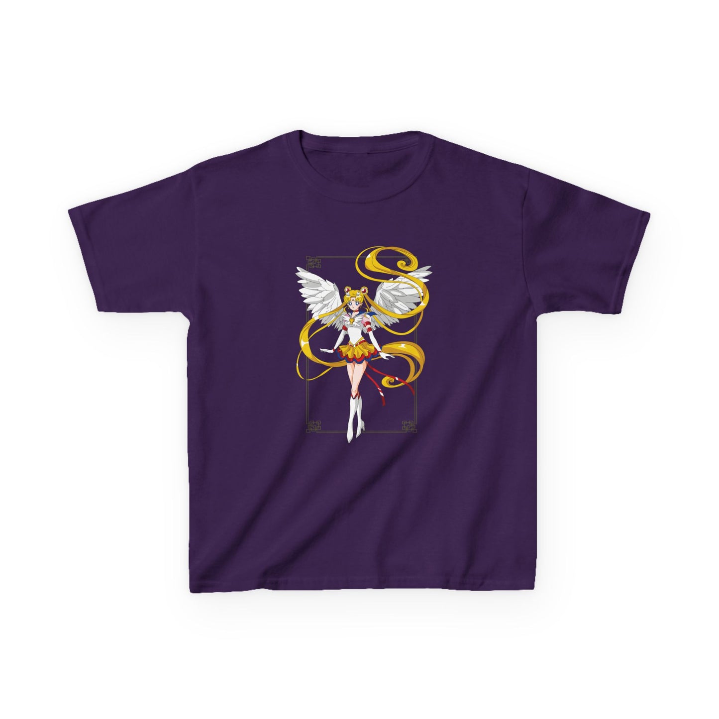 Anime Kids Heavy Cotton™ Tee - Sailor Moon Angelic Warrior T-shirt Design for Young Dreamers - CreativeRino