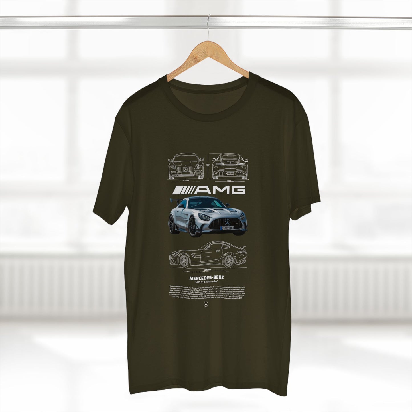 Mercedes-Benz  AMG GTR Sports Car Tee - AMG T-shirt Design - CreativeRino