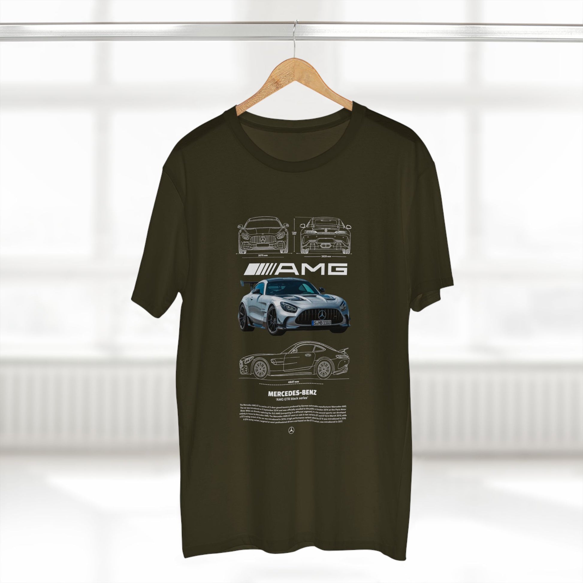 Mercedes-Benz  AMG GTR Sports Car Tee - AMG T-shirt Design - CreativeRino