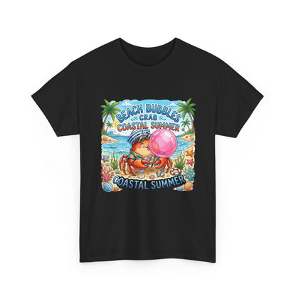 Beach Bubbles Crab Coastal Summer T-Shirt Printify