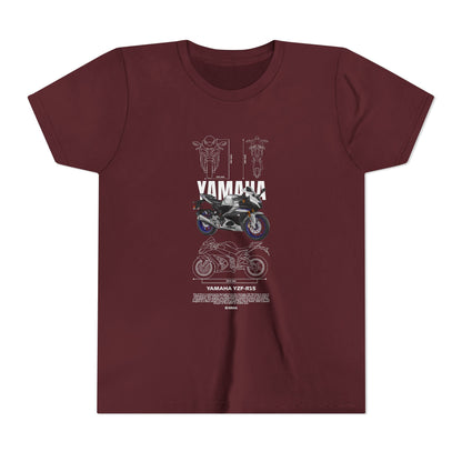 Yamaha YZF-R15 Youth Short Sleeve Tee - Vintage Motorcycle T-shirt Design - CreativeRino
