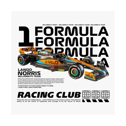 Racing Club Matte Vertical Poster featuring Lando Norris - Formula 1 Art - CreativeRino