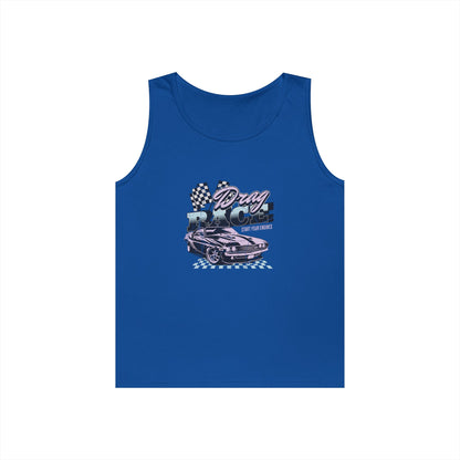 Drag Race Unisex Heavy Cotton Tank Top – Perfect T-shirt for Car Enthusiasts - CreativeRino
