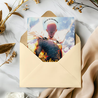 One Punch Man Birthday Invitation Template - CreativeRino