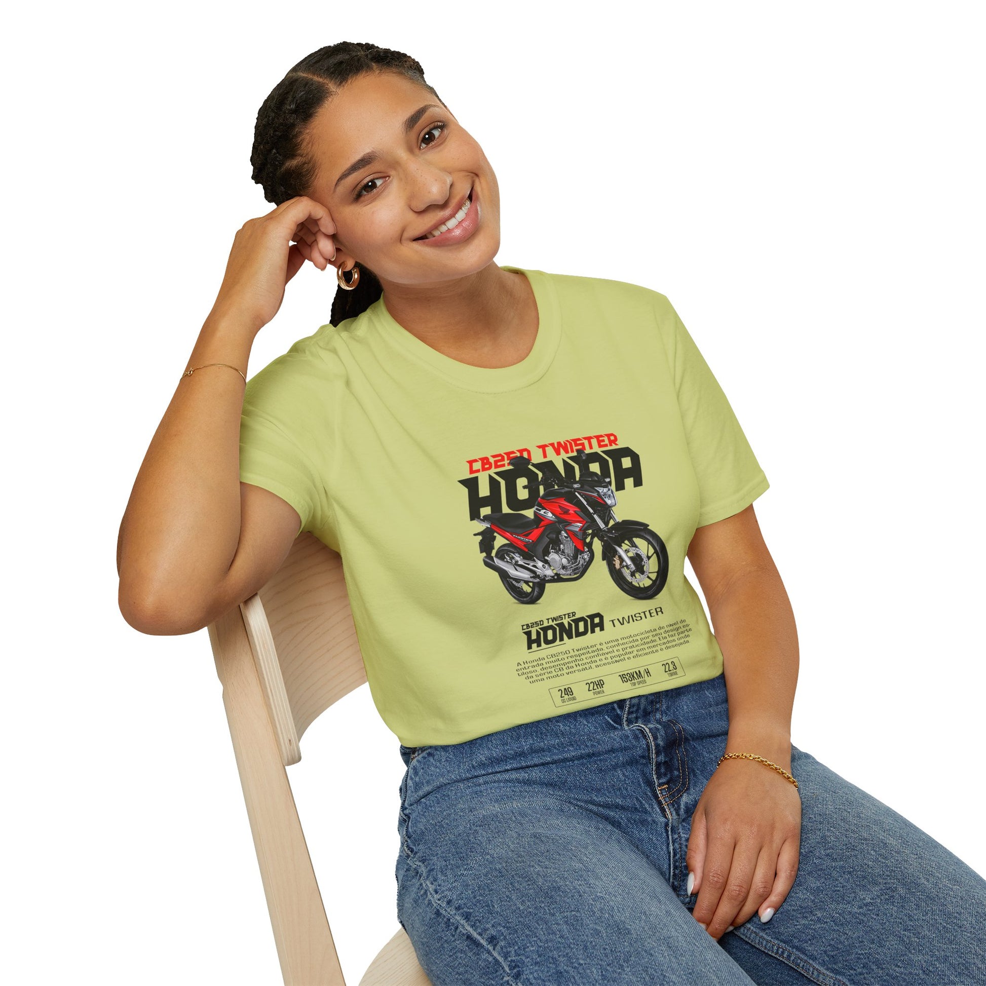 Honda Twister Unisex Softstyle T-Shirt - Motorcycle Enthusiast Graphic Tee - CreativeRino