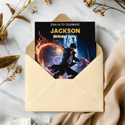 Solo Leveling Birthday Invitation Template - CreativeRino