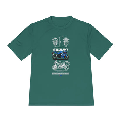 Suzuki GSX-R 1000 Motorcycle Unisex Moisture Wicking Tee - Perfect T-shirt for Riders and Enthusiasts - CreativeRino