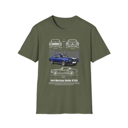 Ford Mustang Shelby GT350 Unisex Softstyle T-Shirt - Car Lovers Tee - CreativeRino