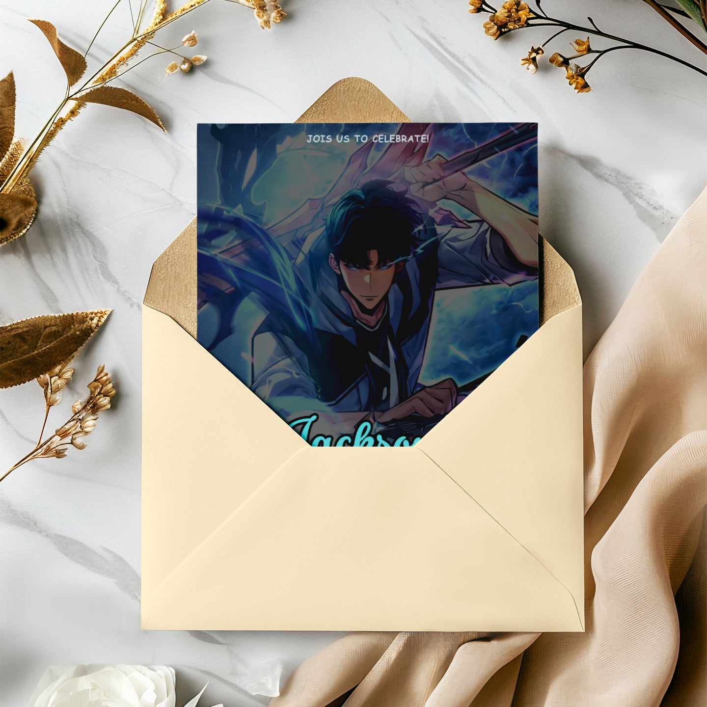 Solo Leveling Birthday Invitation Template - CreativeRino