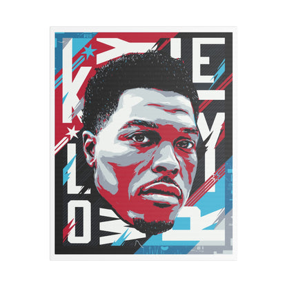 Kyle Lowry Vibrant Satin Canvas Wall Art – NBA Portrait of a Star Player - CreativeRino