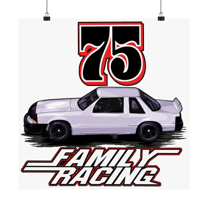 Custom Family Racing Matte Square Posters - 75 Vintage Car Art - CreativeRino
