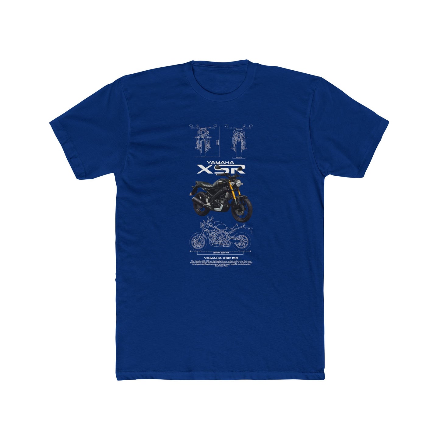 Vintage Yamaha XSR Unisex Cotton Crew Tee - Motorcycle Lovers T-shirt - CreativeRino