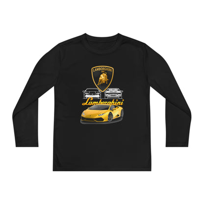 Lamborghini Youth Long Sleeve Tee - Cool Car Shirt for Young Automotive Enthusiasts - CreativeRino