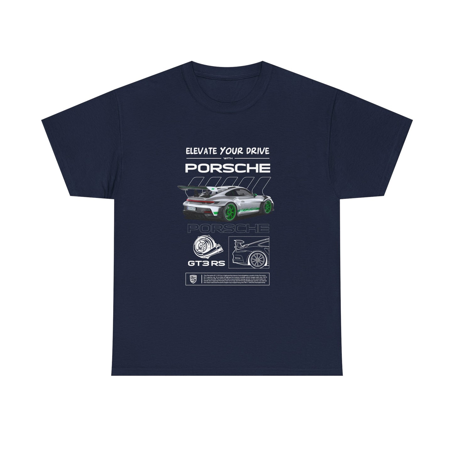 Porsche 911 Elevate Your Drive Unisex Heavy Cotton Tee - CreativeRino