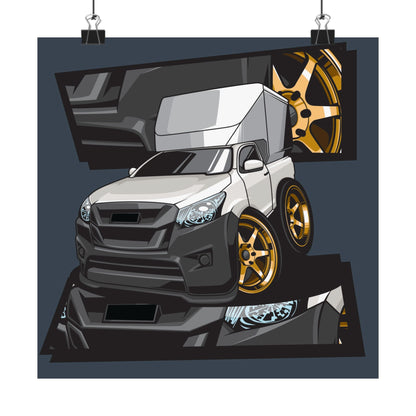 Sporty Car Matte Square Poster - Perfect for Car Enthusiasts and Home Decor - CreativeRino