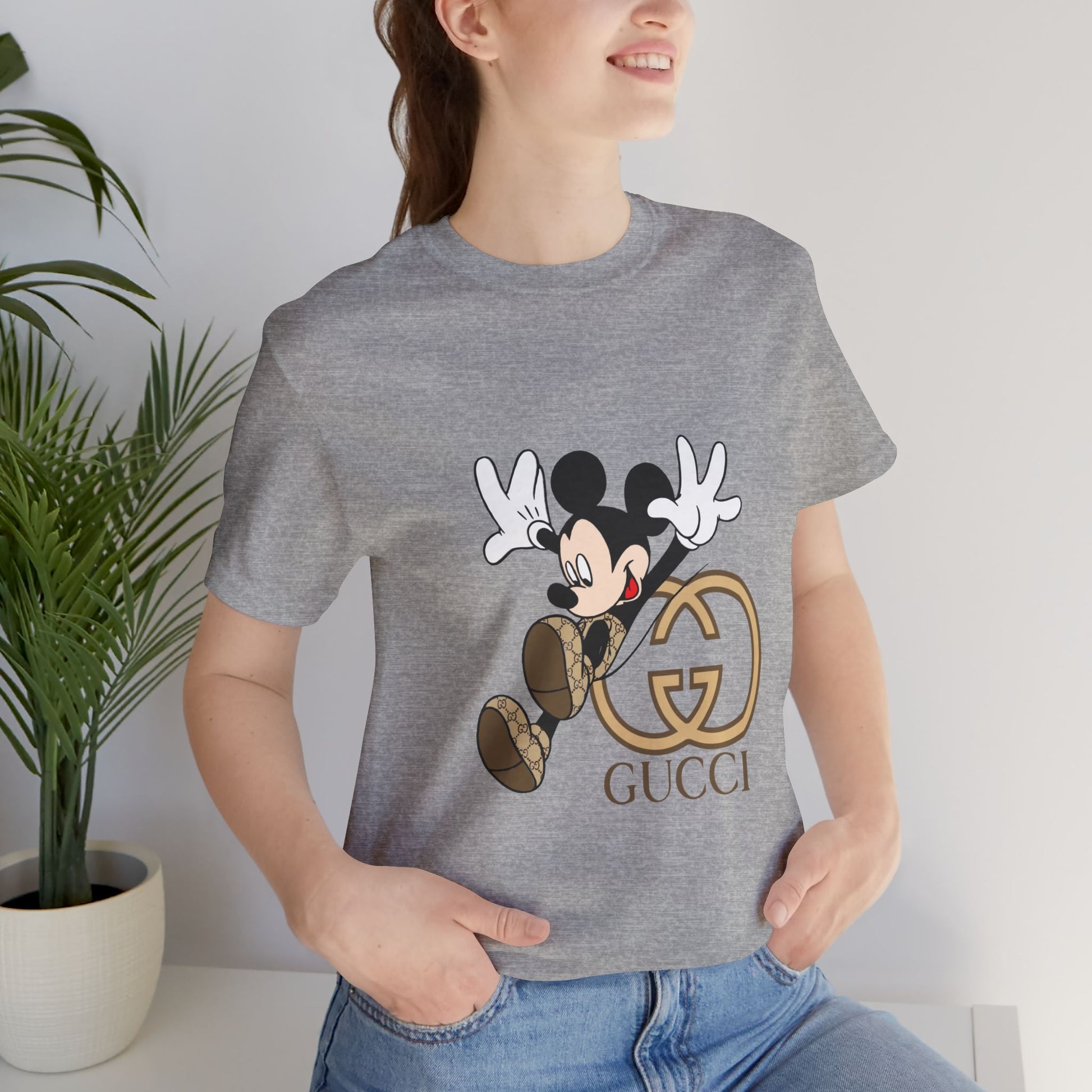 Gucci Mickey Mouse Unisex Jersey T-Shirt – Trendy Disney-Inspired Casual Wear - CreativeRino