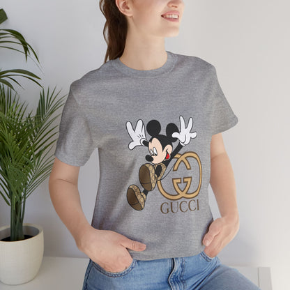 Gucci Mickey Mouse Unisex Jersey T-Shirt – Trendy Disney-Inspired Casual Wear - CreativeRino