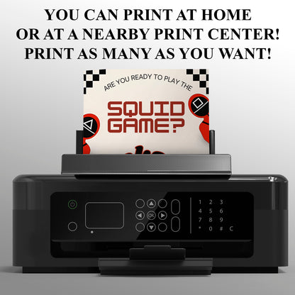 Squid Game Birthday Invitation Template - CreativeRino