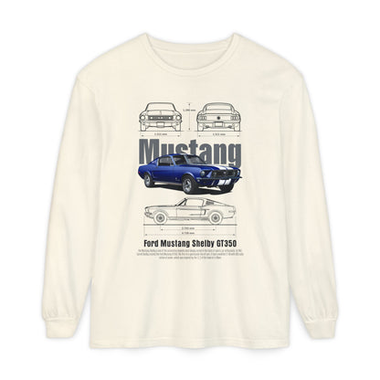 Ford Mustang Shelby GT350 Long Sleeve T-Shirt - Classic Car Lover's Apparel - CreativeRino