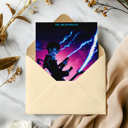 Blue Exorcist Birthday Invitation Template - CreativeRino
