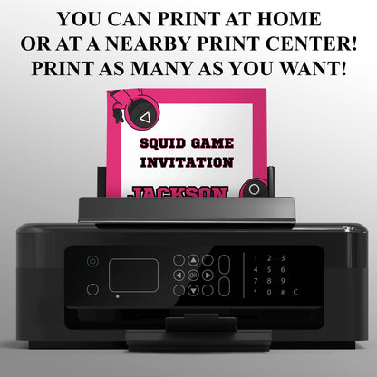 Squid Game Birthday Invitation Template - CreativeRino