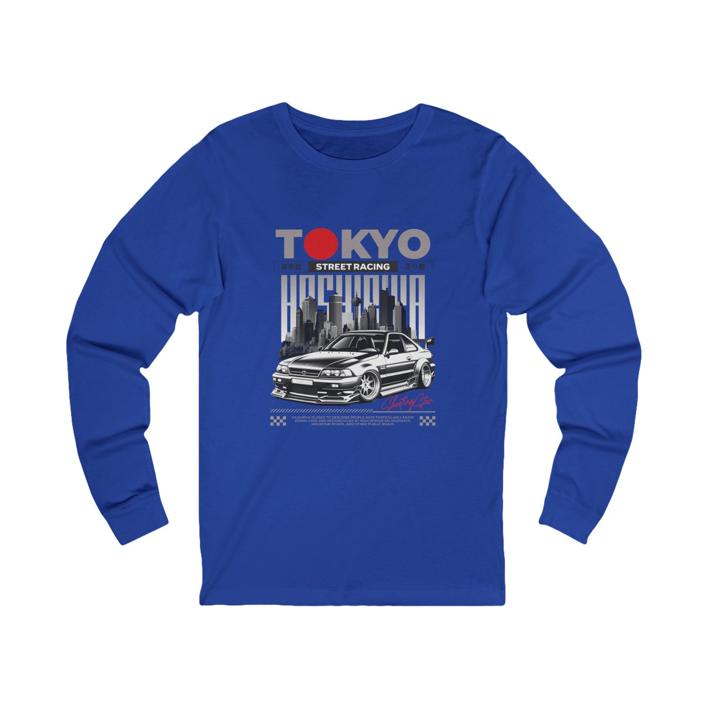 Tokyo Street Racing Long Sleeve Tee - Unisex Graphic T-shirt for Car Enthusiasts - CreativeRino