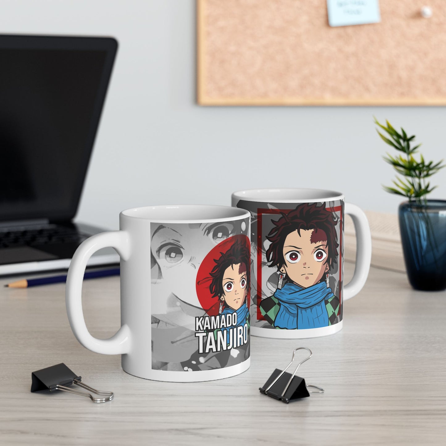 Anime-Inspired Ceramic Mug - Tanjiro Bold Character Design - CreativeRino