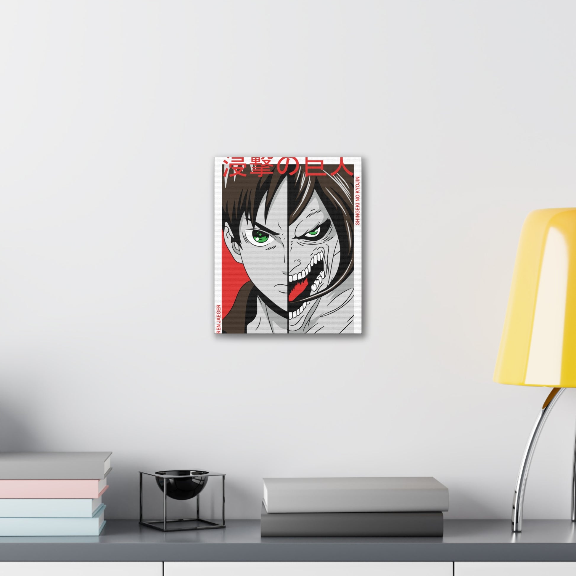 Anime-Inspired Canvas Art: Eren Yeager from Attack on Titan - CreativeRino