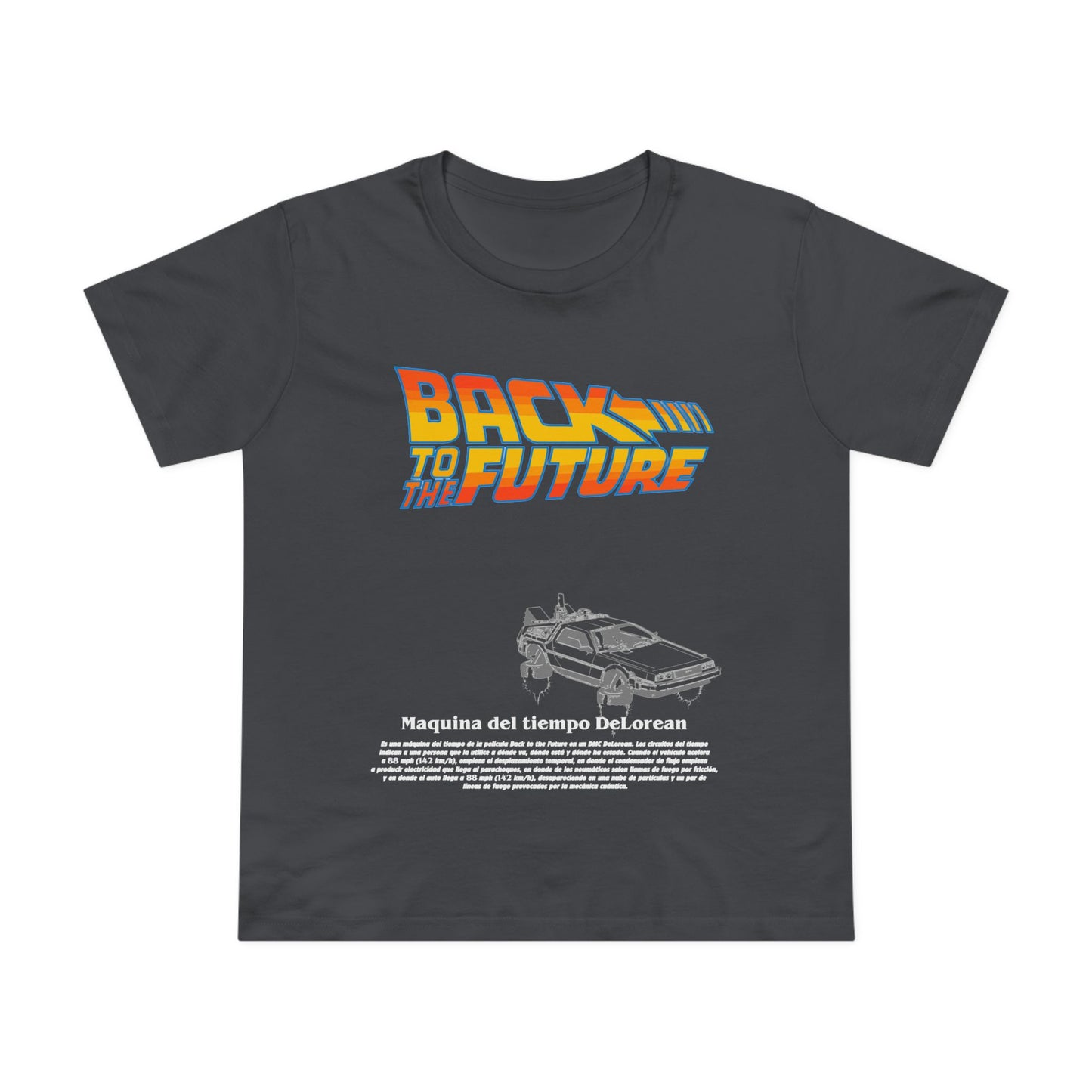 Retro 'Back to the Future' Women’s Maple Tee - Fun Casual T-shirt for Movie Fans - CreativeRino
