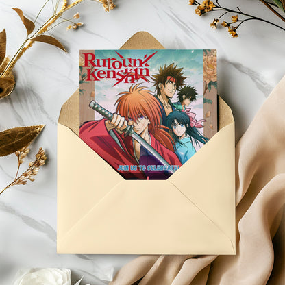 Rurouni Kenshin Birthday Invitation Template - CreativeRino