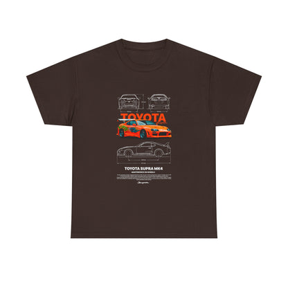Toyota Supra MK4 Unisex Heavy Cotton Tee - Car Enthusiast Shirt - CreativeRino