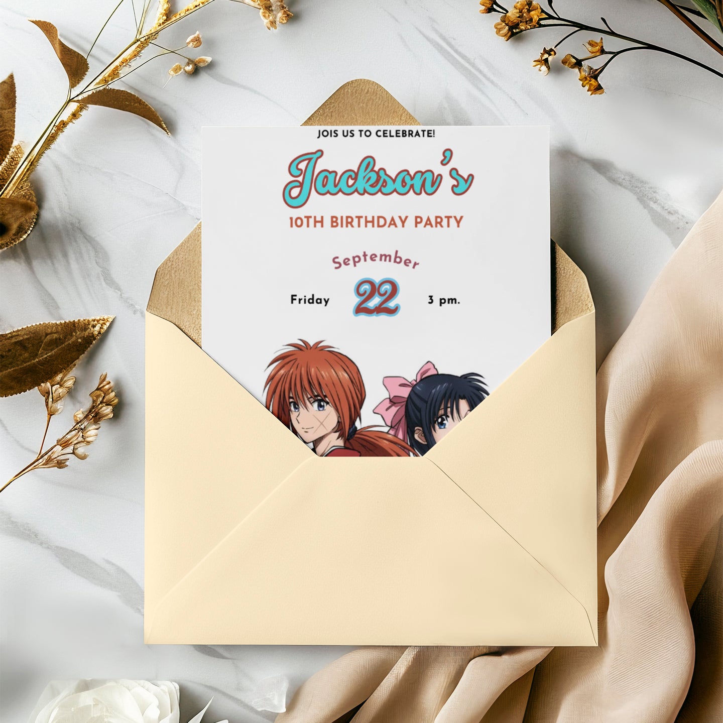 Tower Of God Birthday Invitation Template - CreativeRino
