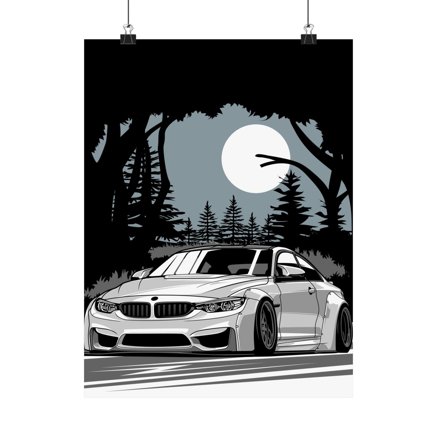 BMW Matte Vertical Poster - Car Enthusiast Wall Art - CreativeRino