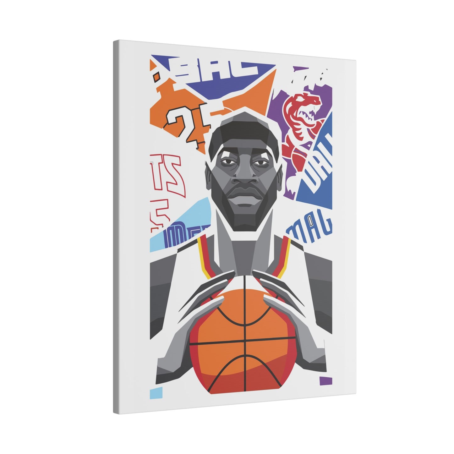 Basketball Wall Art - Matte Canvas Print for Sports Fans - CreativeRino