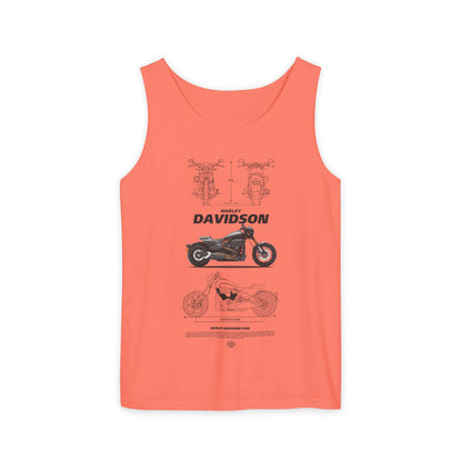 Harley Davidson FXDR Unisex Tank Top - Vintage Motorcycle Graphic Apparel - CreativeRino